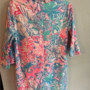 EUC Lilly Pulitzer Multicolor Floral Blouse